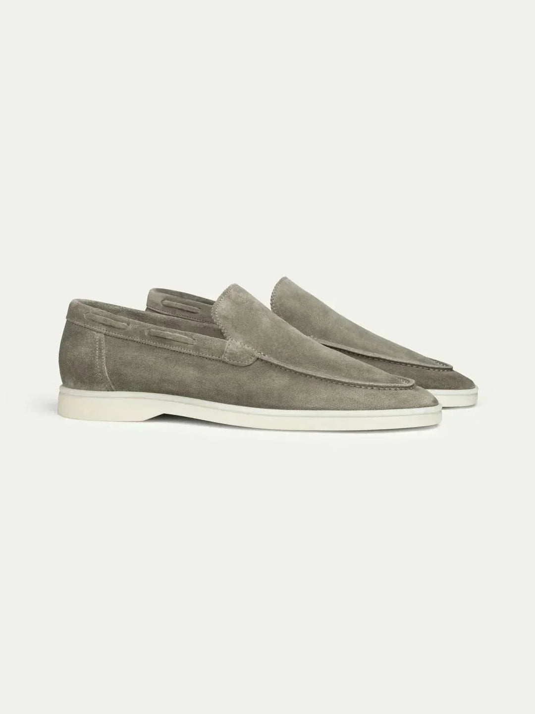 klassisk Suède Loafer Olive grøn