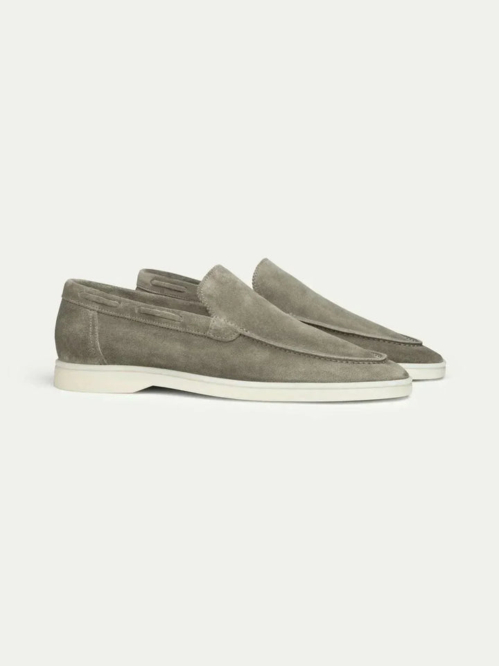klassisk Suède Loafer Olive grøn