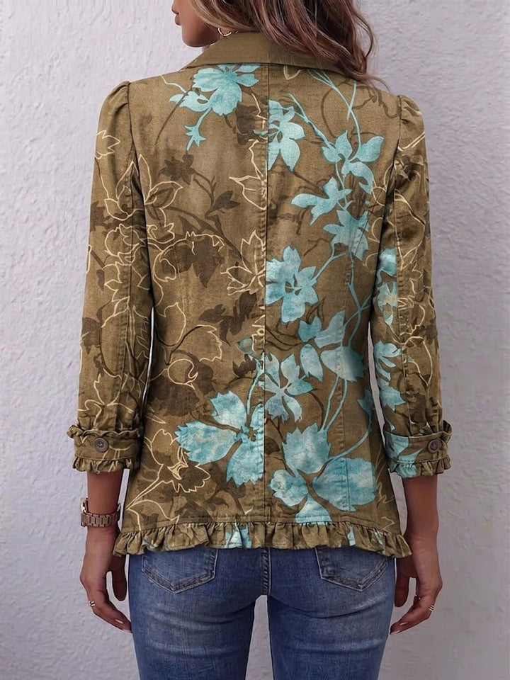 Sundara™ | Boho Gradient Vintage Floral Flæsejakke — 2