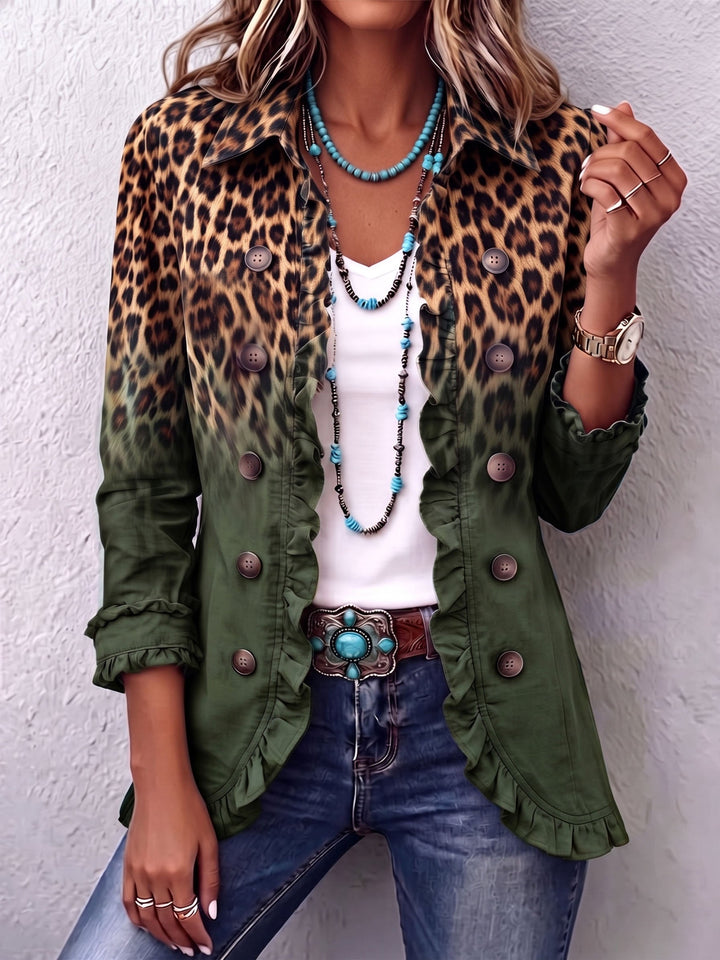 Elspeth™ | Leopard Ombre flæse blazerjakke — 7