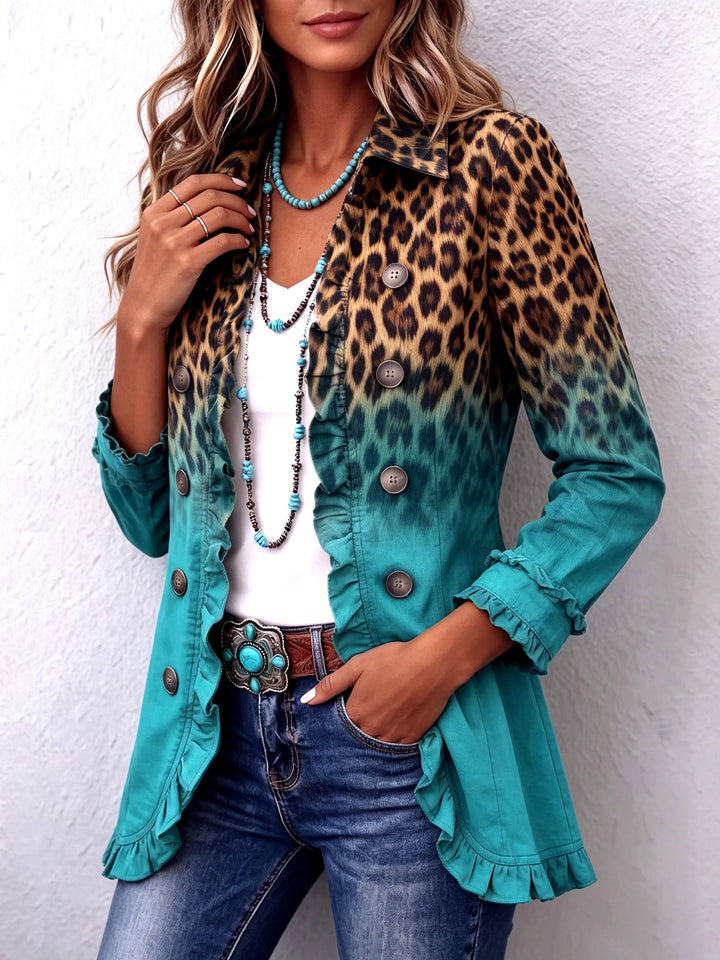 Elspeth™ | Leopard Ombre flæse blazerjakke — 2