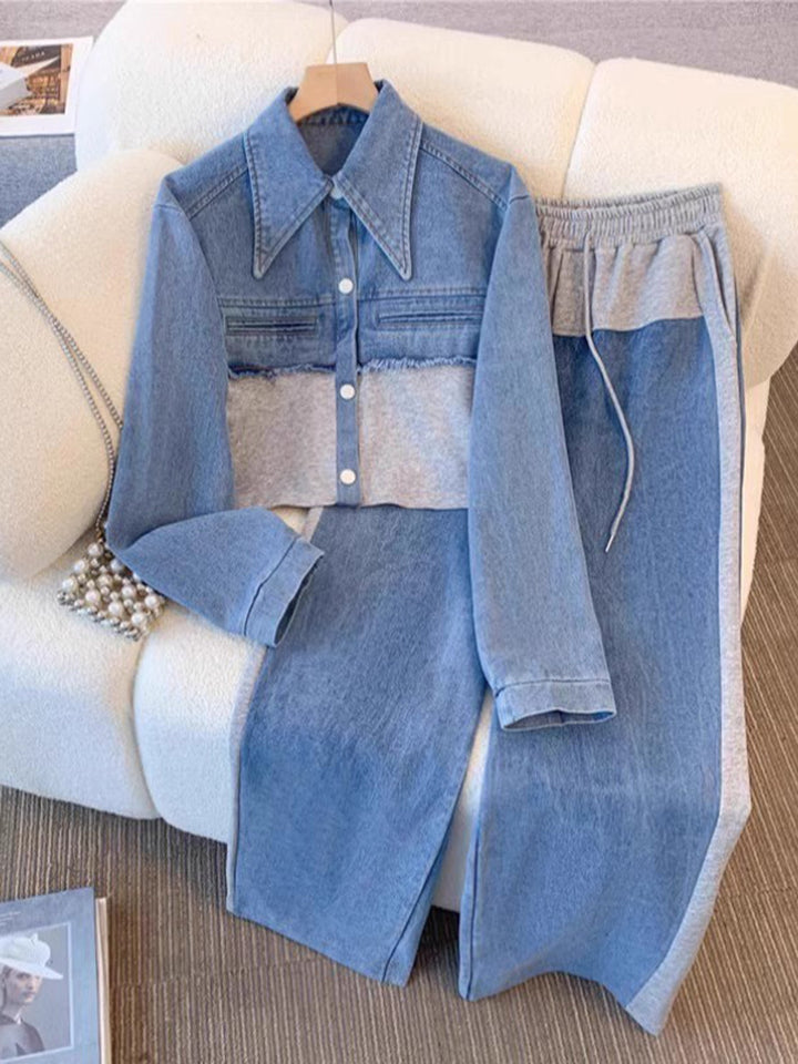Holbrook™ | Color-Block cropped jakke & wide-leg bukser sæt — 4