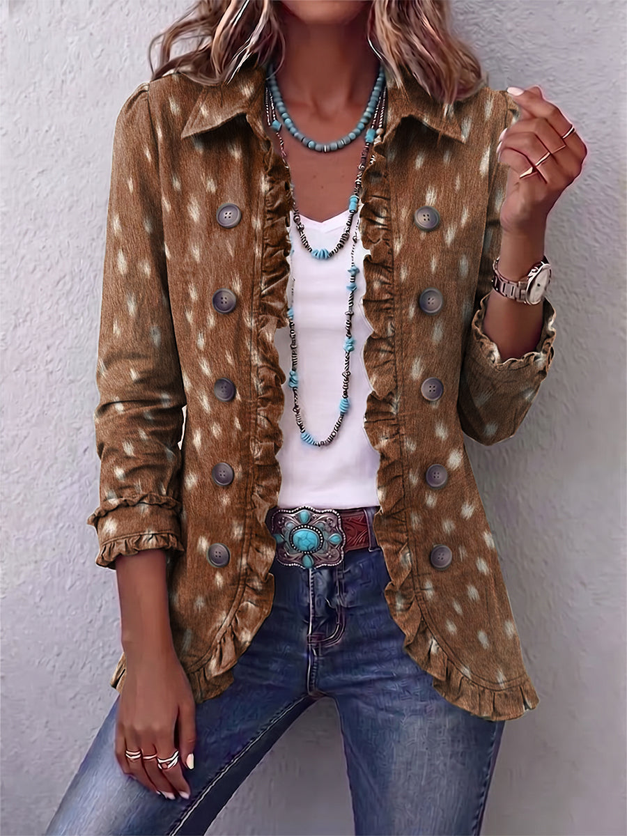 Nolinda™ | Bohemian Animal-Print flæsejakke — 1