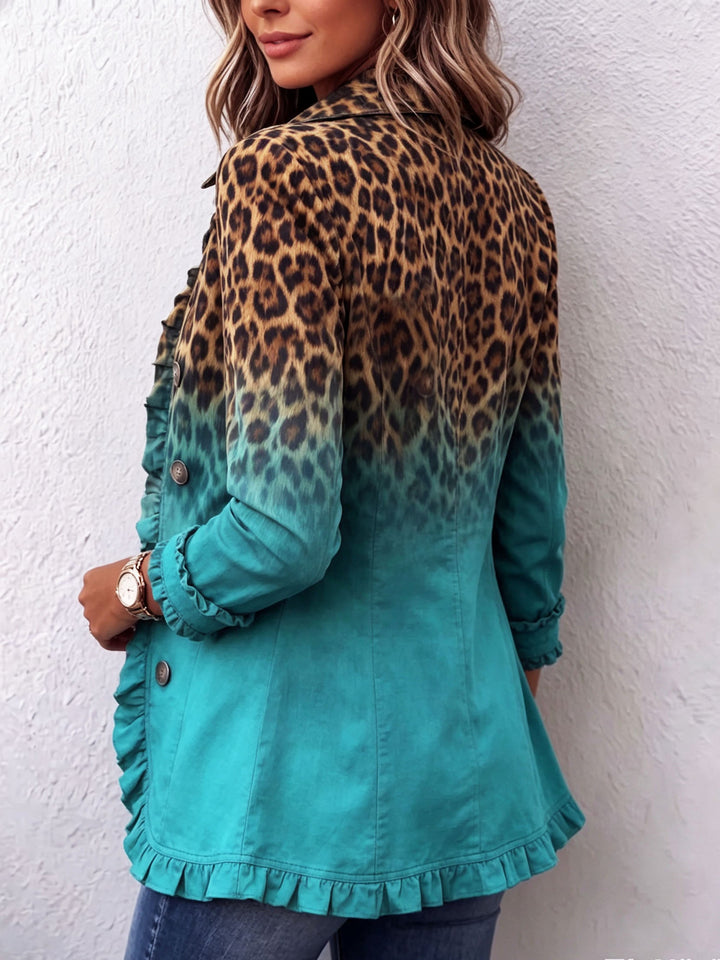 Elspeth™ | Leopard Ombre flæse blazerjakke — 4