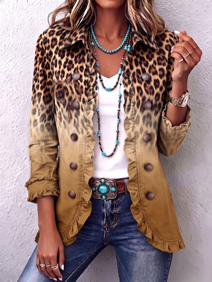 Elspeth™ | Leopard Ombre flæse blazerjakke — 6
