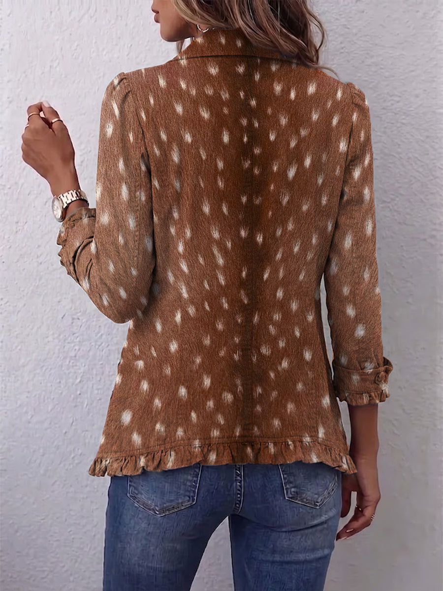Nolinda™ | Bohemian Animal-Print flæsejakke — 2