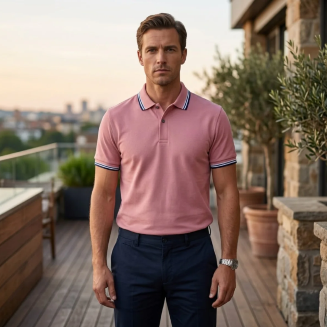 herre Elegant bomuld poloshirt