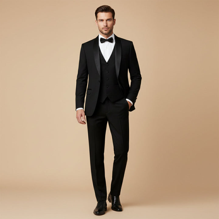 Freja Andersen | Herre 3 Piece jakkesæt - Elegant slim fit Formal Tuxedo sæt