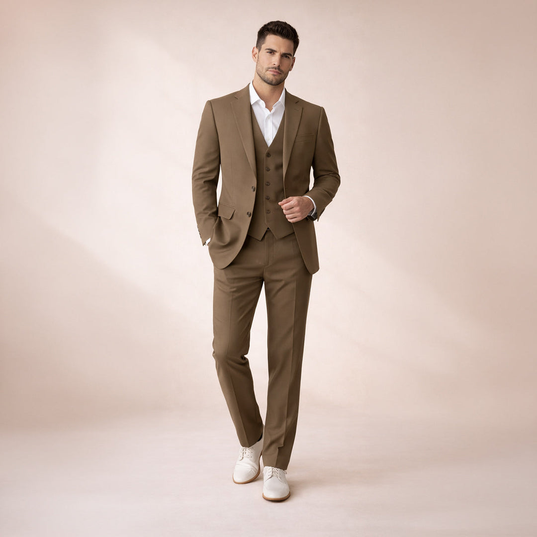Freja Andersen | Herre 3 Piece slim fit jakkesæt - Elegant blazer, Waistcoat & Trousers sæt