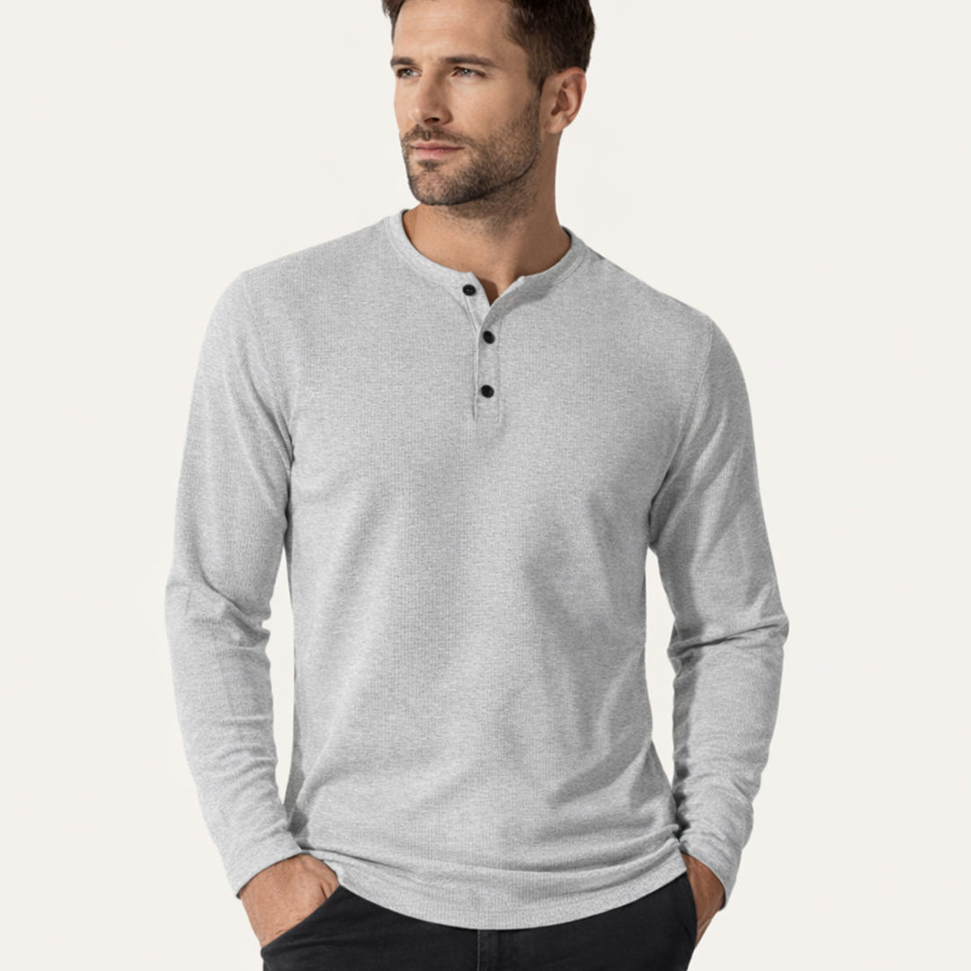 Pinecrest Creek herre afslappet Waffle Henley Thermal skjorte