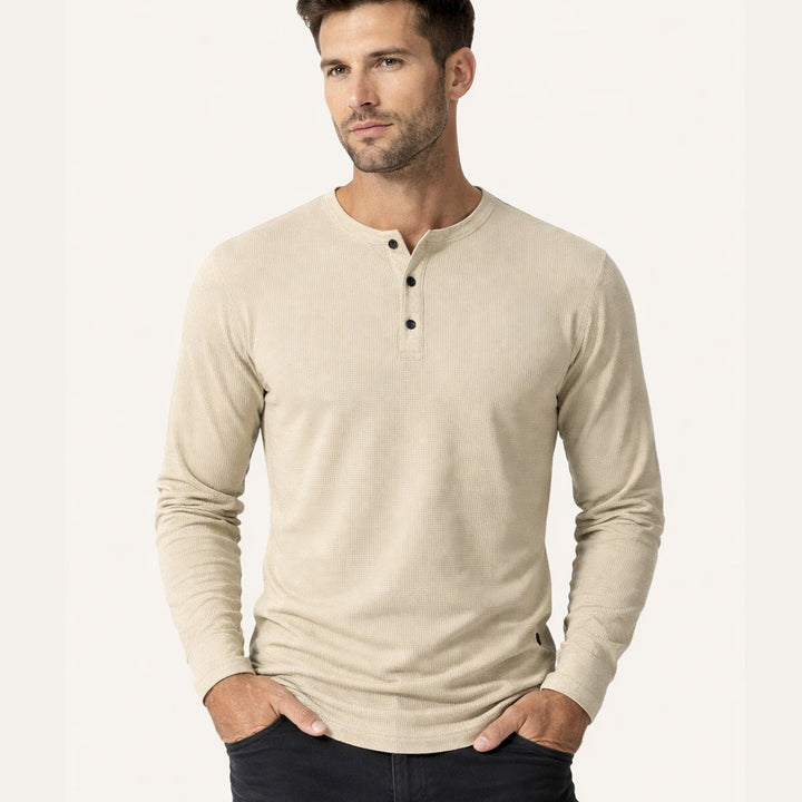 Pinecrest Creek herre afslappet Waffle Henley Thermal skjorte