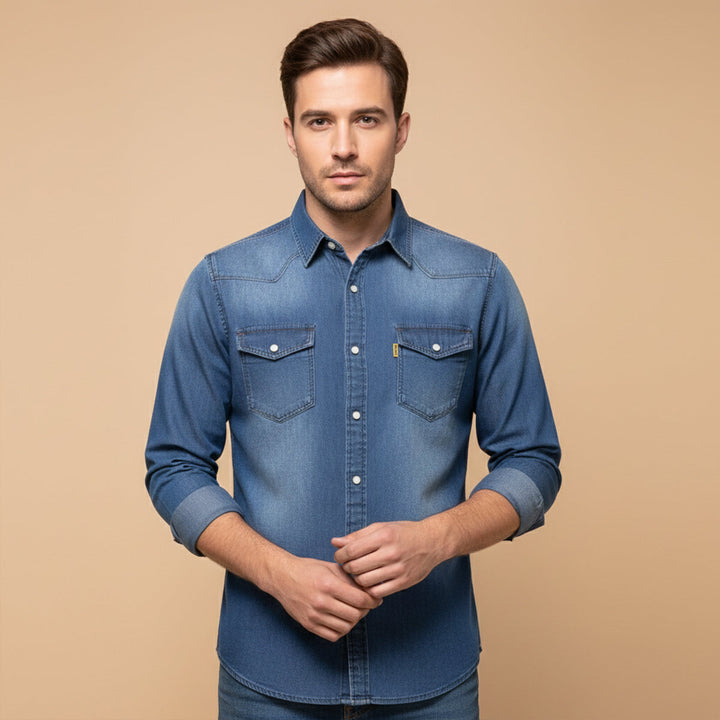 Ashford denim skjorte til mænd