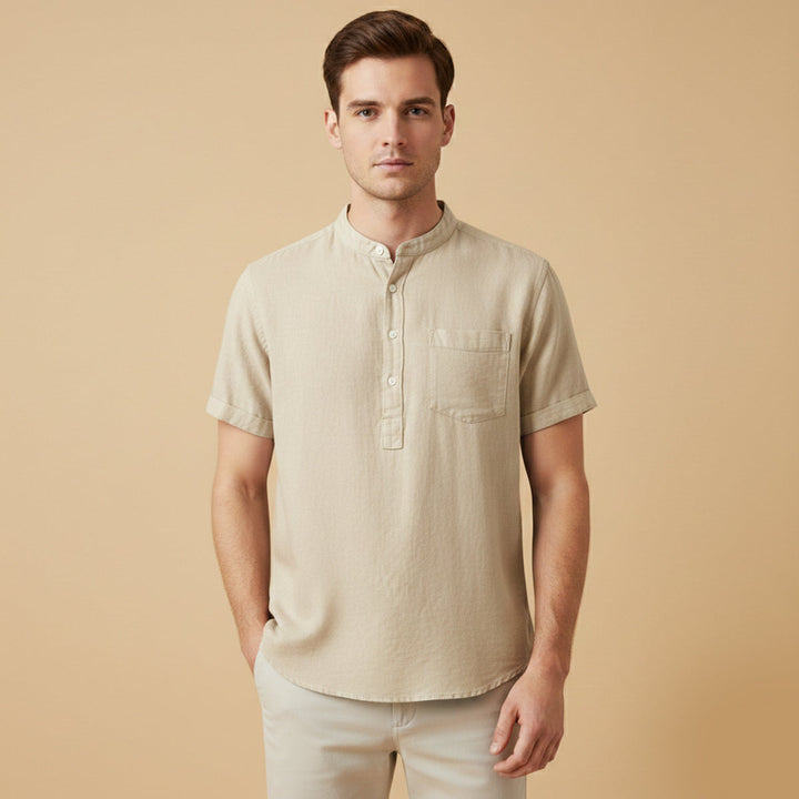 Hyde Park herre afslappet sommer Basic skjorte med Chest Pocket
