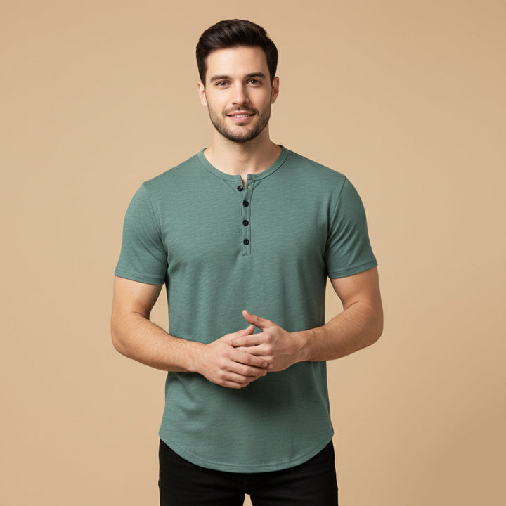 Bathwick | Herre åndbar Henley krave sommer T-skjorte