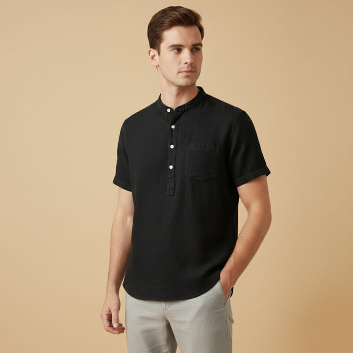 Hyde Park herre afslappet sommer Basic skjorte med Chest Pocket