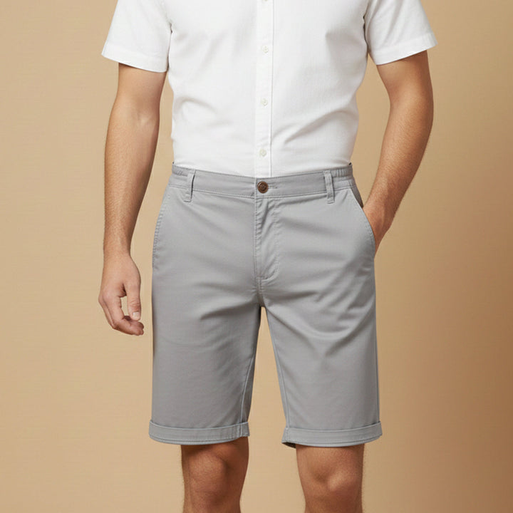 Roseland | Herre Premium bomuld Flat Front sommer shorts
