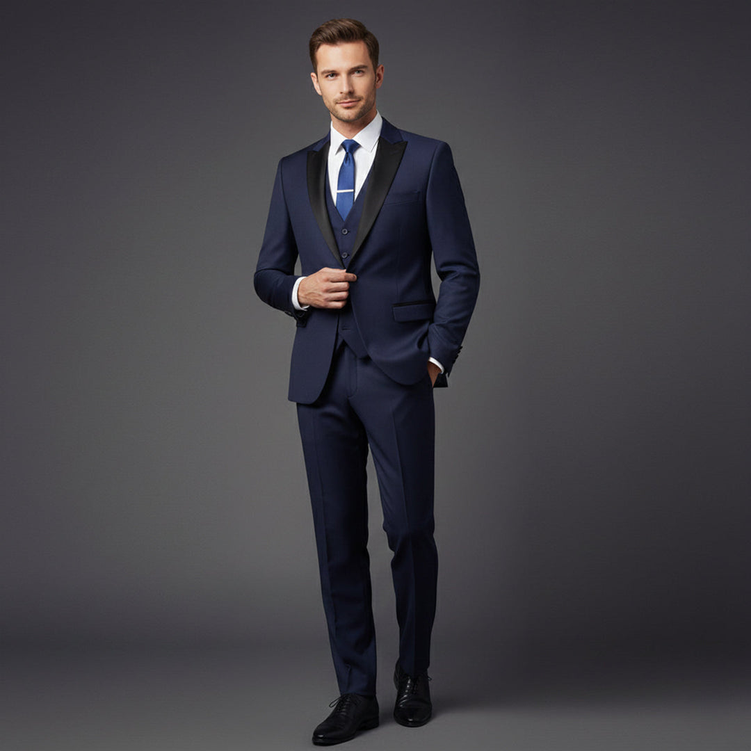 Freja Andersen | Herre 3 Piece jakkesæt - Elegant slim fit Formal Tuxedo sæt