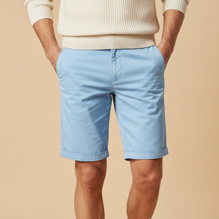 Roseland | Herre Premium bomuld Flat Front sommer shorts