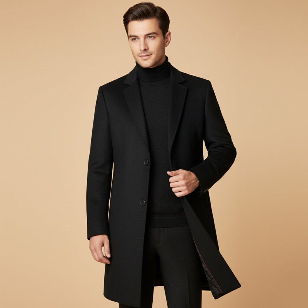 Freja Andersen | Herre Sophisticated Longline uld vinter jakke