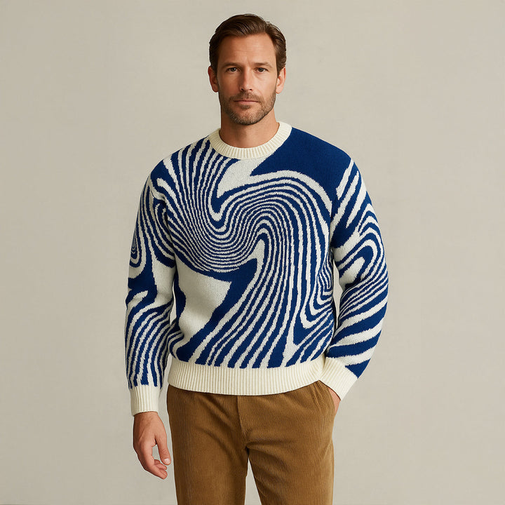 Paris | Herre merino uld trøje - Premium Jacquard strik