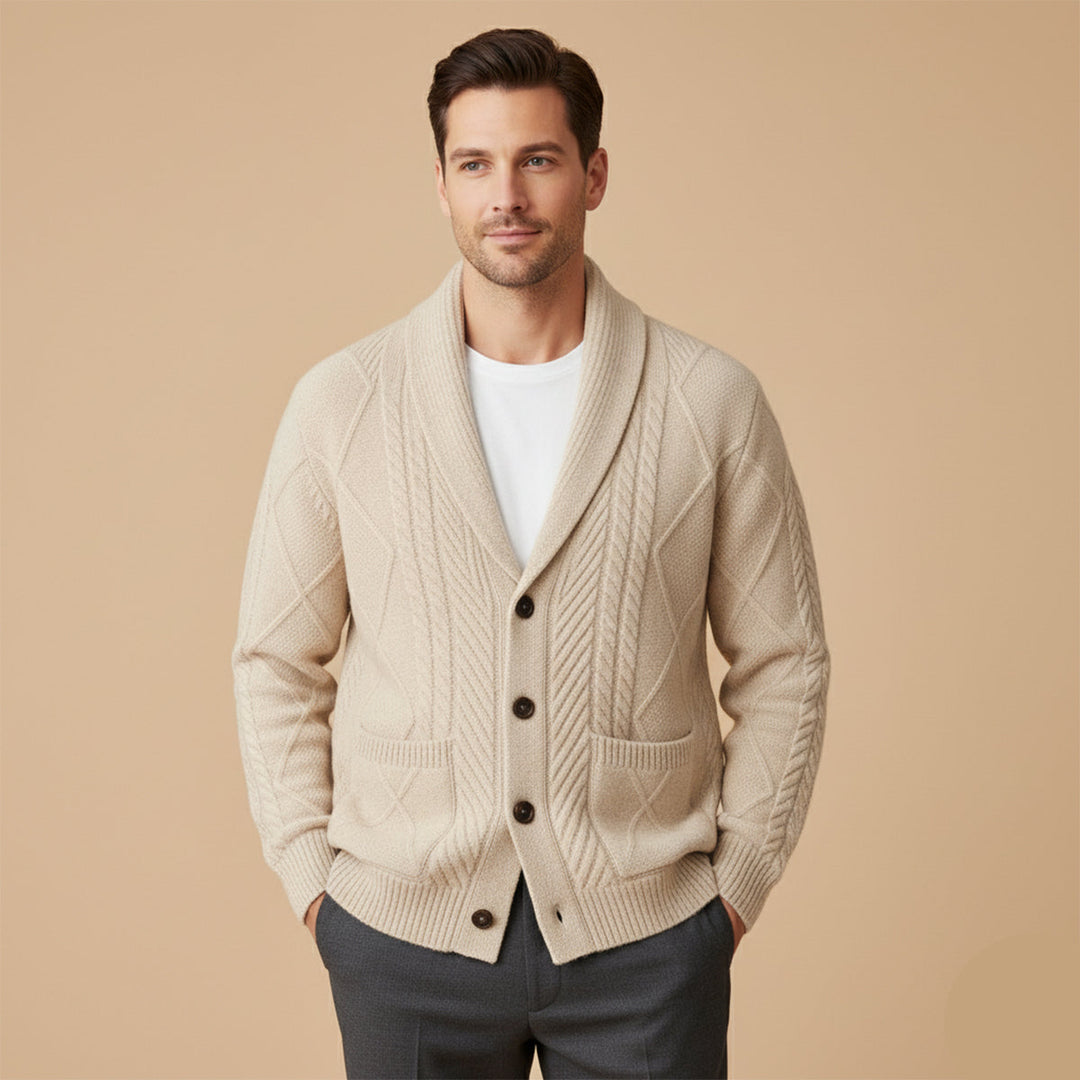 Freja Andersen | Herre luksus kashmir knap cardigan