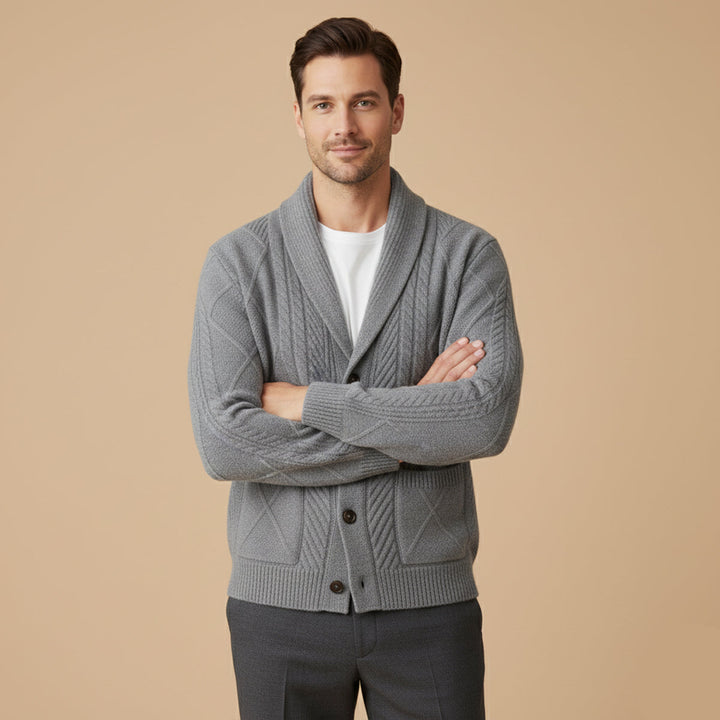 Freja Andersen | Herre luksus kashmir knap cardigan