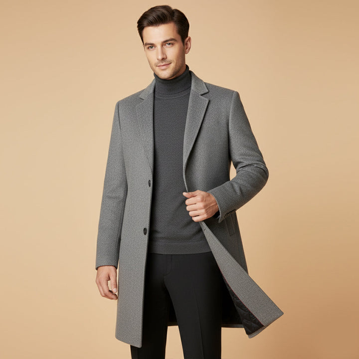 Freja Andersen | Herre Sophisticated Longline uld vinter jakke
