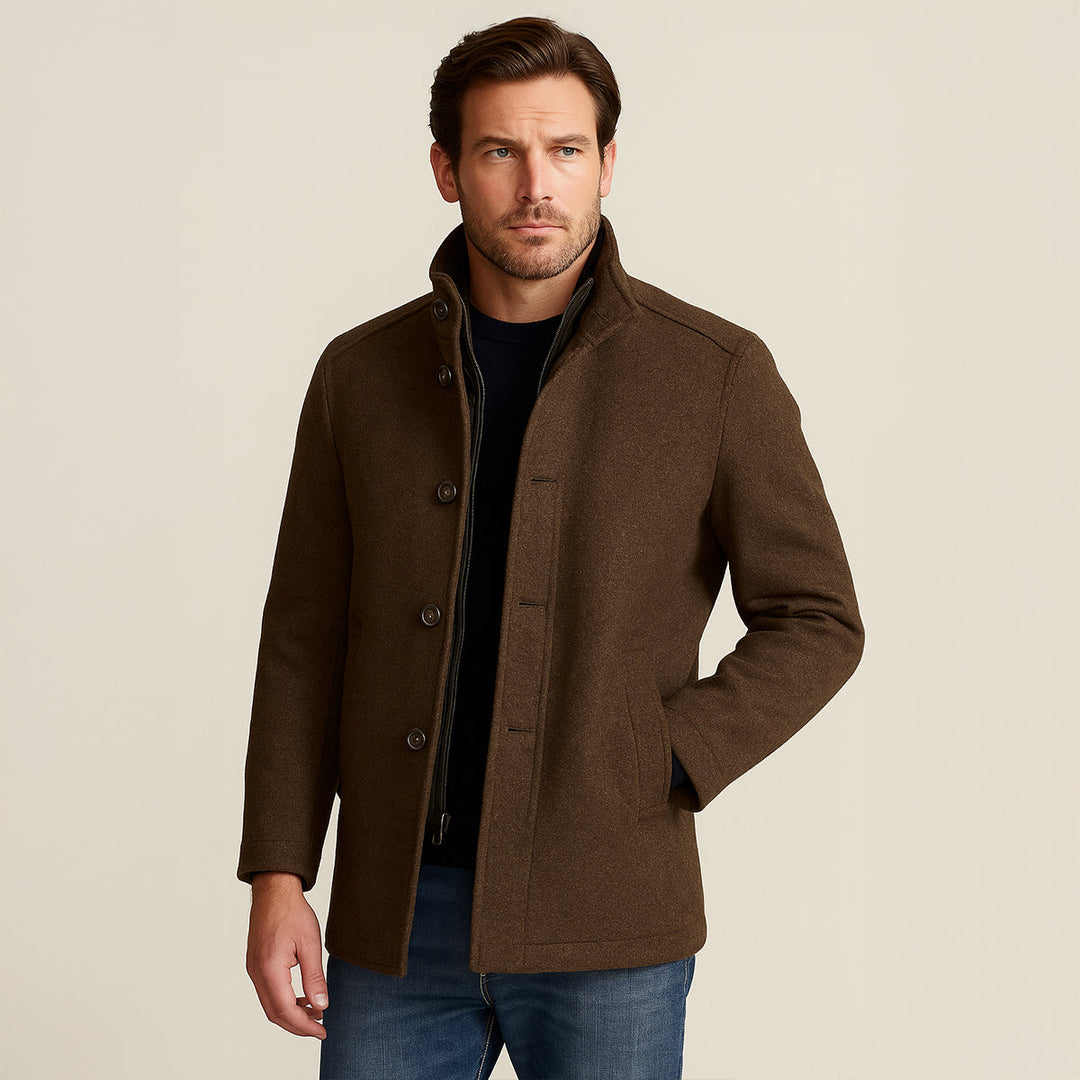 Freja Andersen | Herre uldblanding klassisk trenchcoat