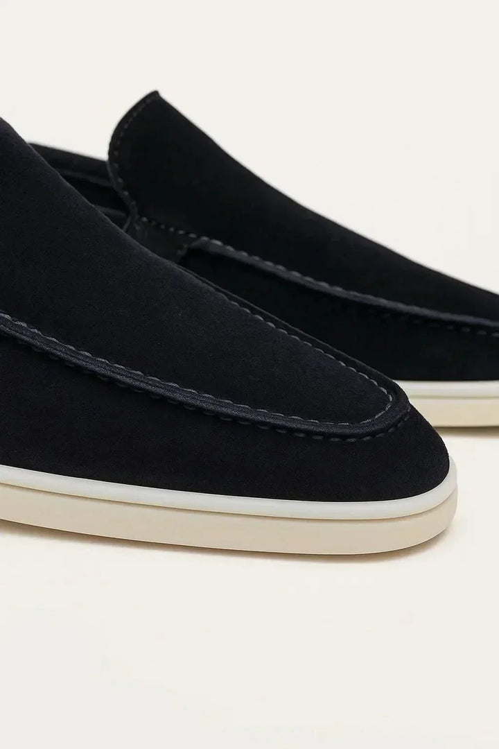 klassisk Suède Loafer marineblå